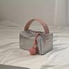 Silver Powder Woven Texture Makeup Bag - Portable Organizer