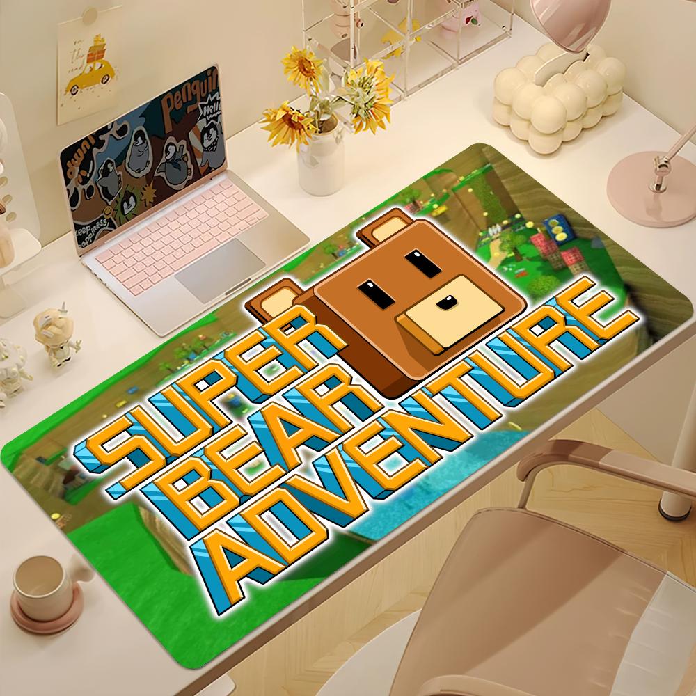 Game Super BBear AAdventure S Mouse Pad Large Desk Mat Keyboard Ergonomic Office Rubber Game PC Nonslip Antifray Home Custom