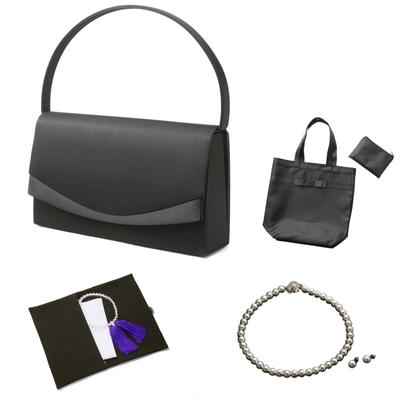 Formal Prayer Tote 1 [Margaret Gold] Bag, Necklace, Earrings, Handkerchief, Beads, [7-piece Set] P/M