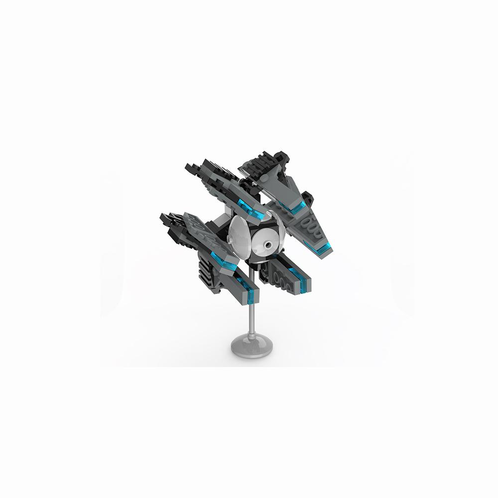 MOC Spaceship Sci-Fi Movie Series Building Blocks Turret Robot Tank Starship Cannon Weapon Model Assembly Bricks Toys