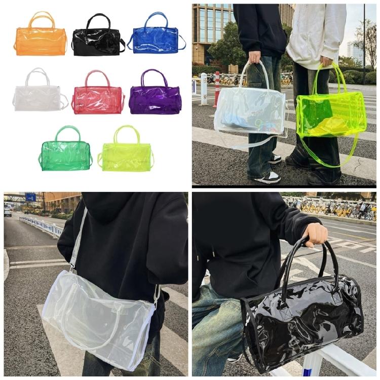 Clear Crossbody Bag for Travel and Business PVC Shoulder Bags Easy to Carry