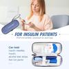 CareVego Compact Insulin Cooling Bag Traveling with 2 + 2 Ice Packs for Insulin Pens [6h-8h] (Blue)