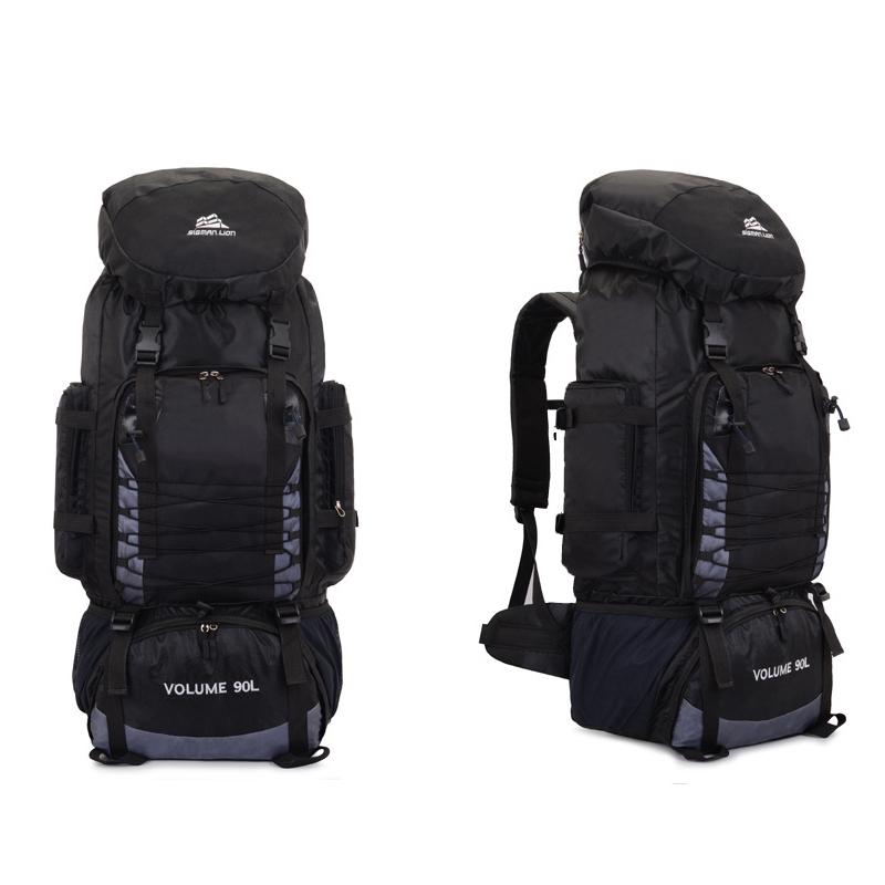 90L 80L Reisetasche Camping Rucksack Wandern Armee Klettern Taschen Bergsteigen Große Kapazität Sport Tasche Outdoor Militär XA857WA