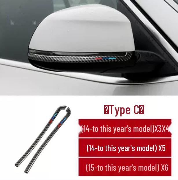 Osłona lusterka wstecznego z włókna węglowego dla BMW serii 123, GT, serii 5, X1, X3, X4, X5, X6 - Pasek dekoracyjny chroniący przed kolizjami i zarysowaniami