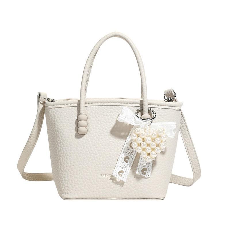 

Fashionable Simple Vegetable Basket Bucket Bag Women 2026 New Casual Handbag Shoulder Cross-body No pendant покинуть белый