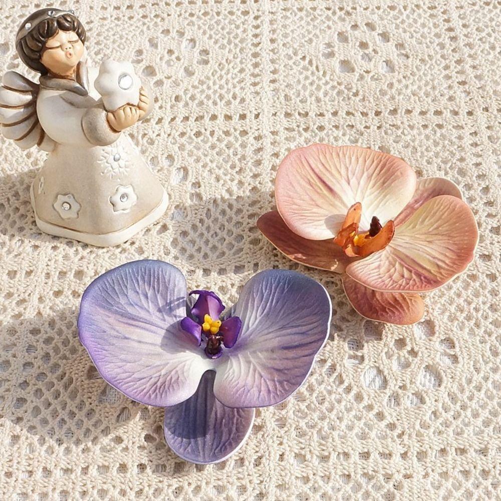 Handmade Accessories Simulated Flower Headdress Butterfly Orchid Flower Brooch DIY
