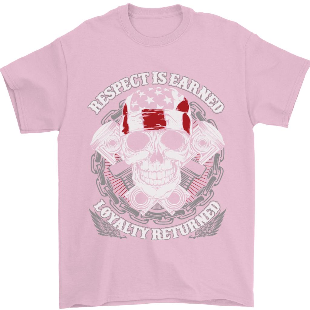 Unisex Shirt Cotton Oversize Large Size Respect Earned Motorbike Motorcycle Biker Mens T-Shirt