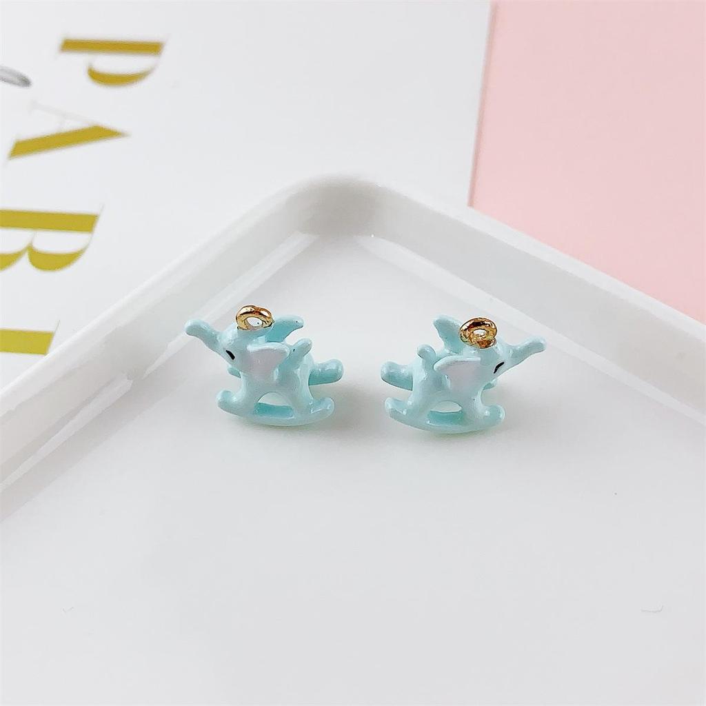 Colorful 3D Elephant & Skiing Penguin Pendant - DIY Jewelry Charm