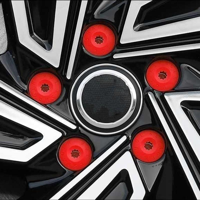 20 Stück Schwarze Auto Radkappen Radmutter Bolzen Abdeckungen Kappe 17mm Auto Reifen Schrauben für VW Golf MK4 Außenschutz Zubehör