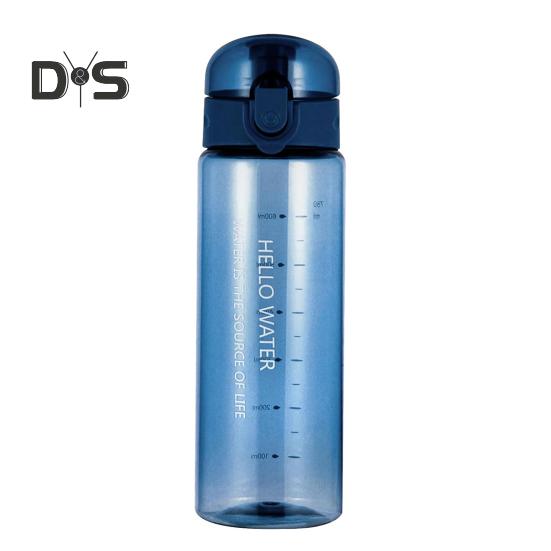 

780 мл спортивная бутылка для воды со шкалой герметичный фитнес-контейнер для воды портативная питьевая бутылка для спортзала офиса путешествий B синий