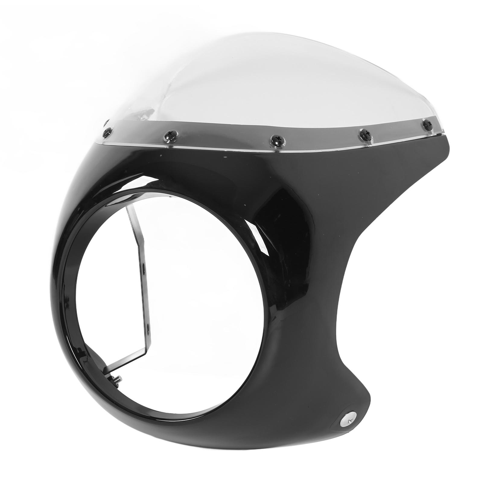 

7in Front Motorcycle Headlight Fairing Smooth Surface Aging Resistant Wearproof Fit For Round Headlights Motorbike Bright чёрный