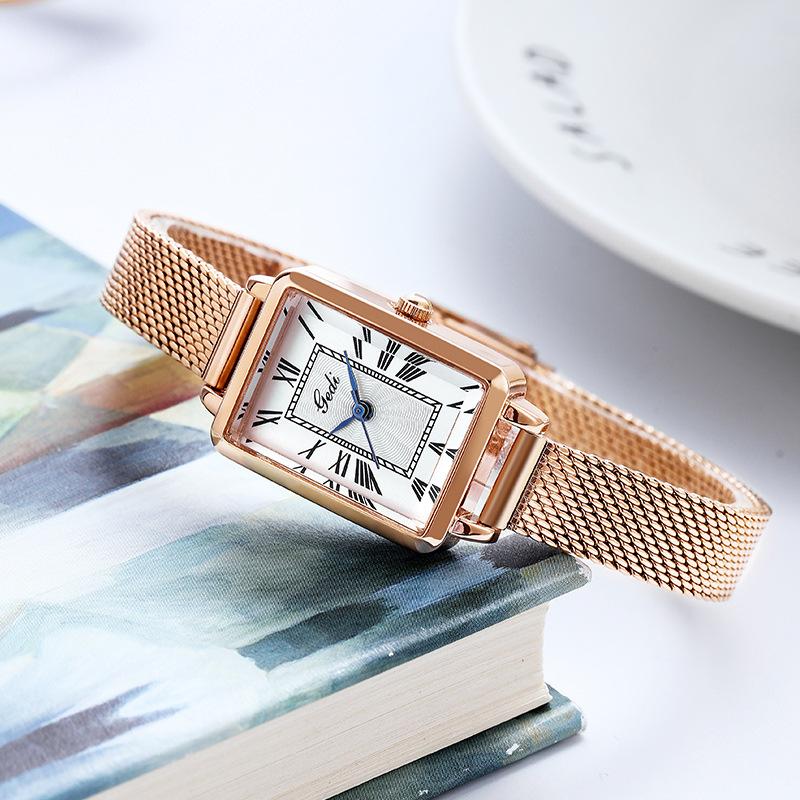 Same personality retro square women's watch fashion casual student waterproof watch