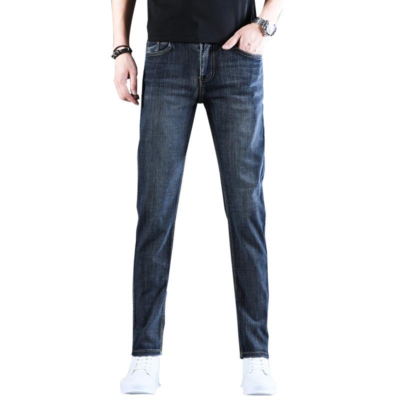 Джинсы большого размера мужские прямые тонкие эластичные мужские новые повседневные брюки — фото 6