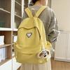 Women Solid Color Backpack Junior High School Student Schoolbag