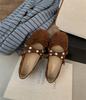 Niche design retro square head Mary Jane shoes ballet shoes flats autumn with skirt single shoes women's shoes