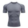 Men's Quick-Dry Sports Tights - Round Neck Short Sleeve Shirt for Running, Basketball, & Training