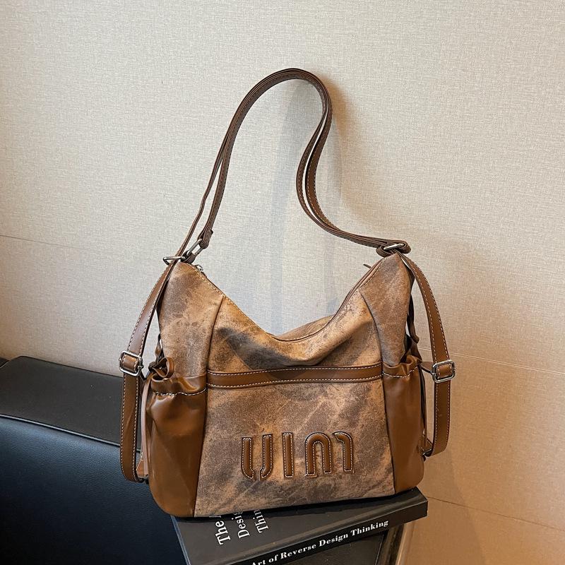 Damen Retro Minimalistisch Großvolumige Tragetasche - High-End Outdoor Lässige Schulterhandtasche