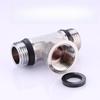 Messing-Verbinder BSP 1/2"3/4"1" Innengewinde Außengewinde Gleich 3-Wege-T-Stück Gerader Winkel-Typ-Adapter Kostenloses Rohmaterial-Band