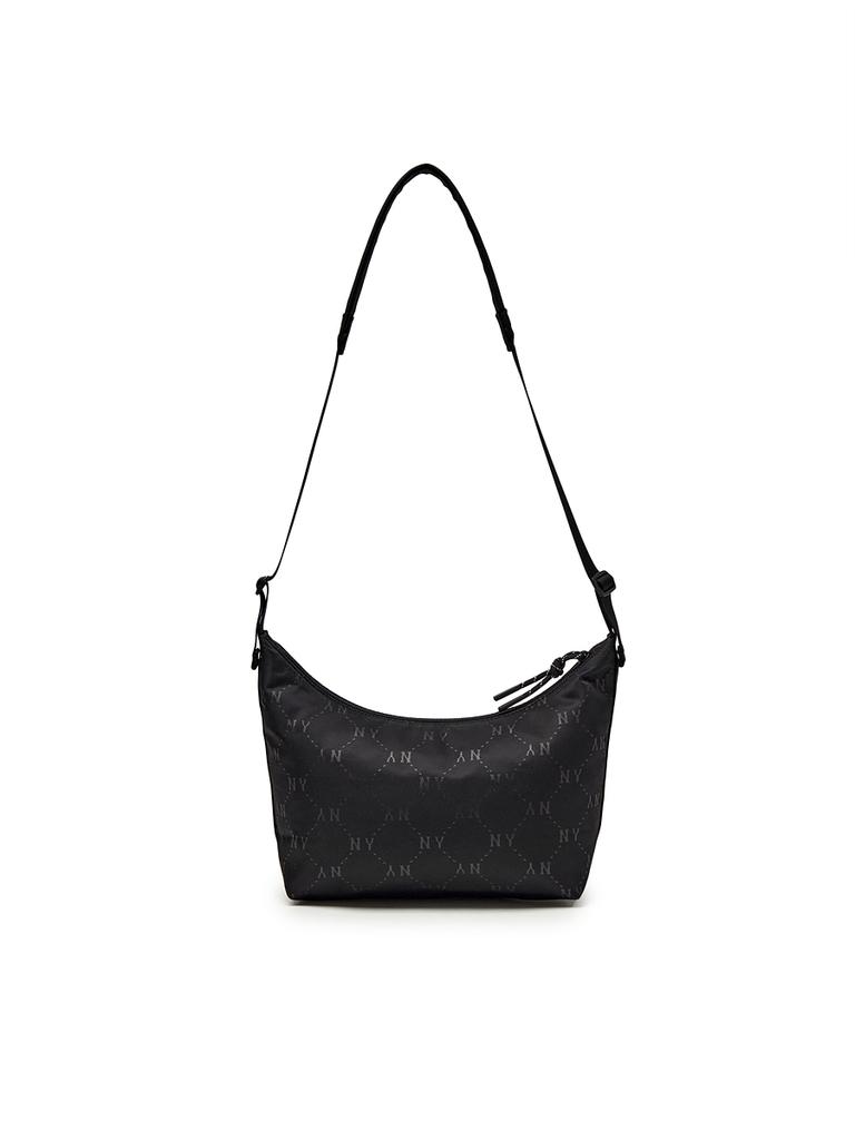 Mlb Diamond Monogram Sportive Hobo Bag Ny (Black)