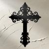 Modern Abstract Cross Metal Wall Art Sculpture Durable Home Office Decor Gift