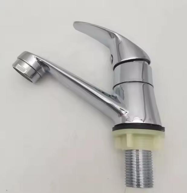 Modern Hotel Chrome Finish Single-Hole Single-Handle Deck Mounted Basin Faucets Zinc Alloy with Ceramic Surface Online Technical