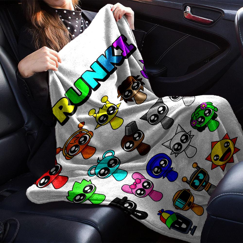 Coperta stampata a tema Sprunki - Perfetta per divano, letto, viaggi e uso all'aperto | Lavabile in lavatrice, accogliente e resistente.