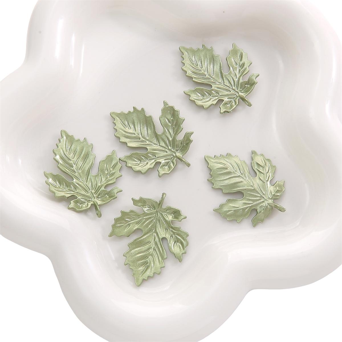 

1-2 шт./пакет из сплава с зелеными листьями, подвеска, браслет, ожерелье, серьги, ювелирные аксессуары 29x36mm 1pc/bag