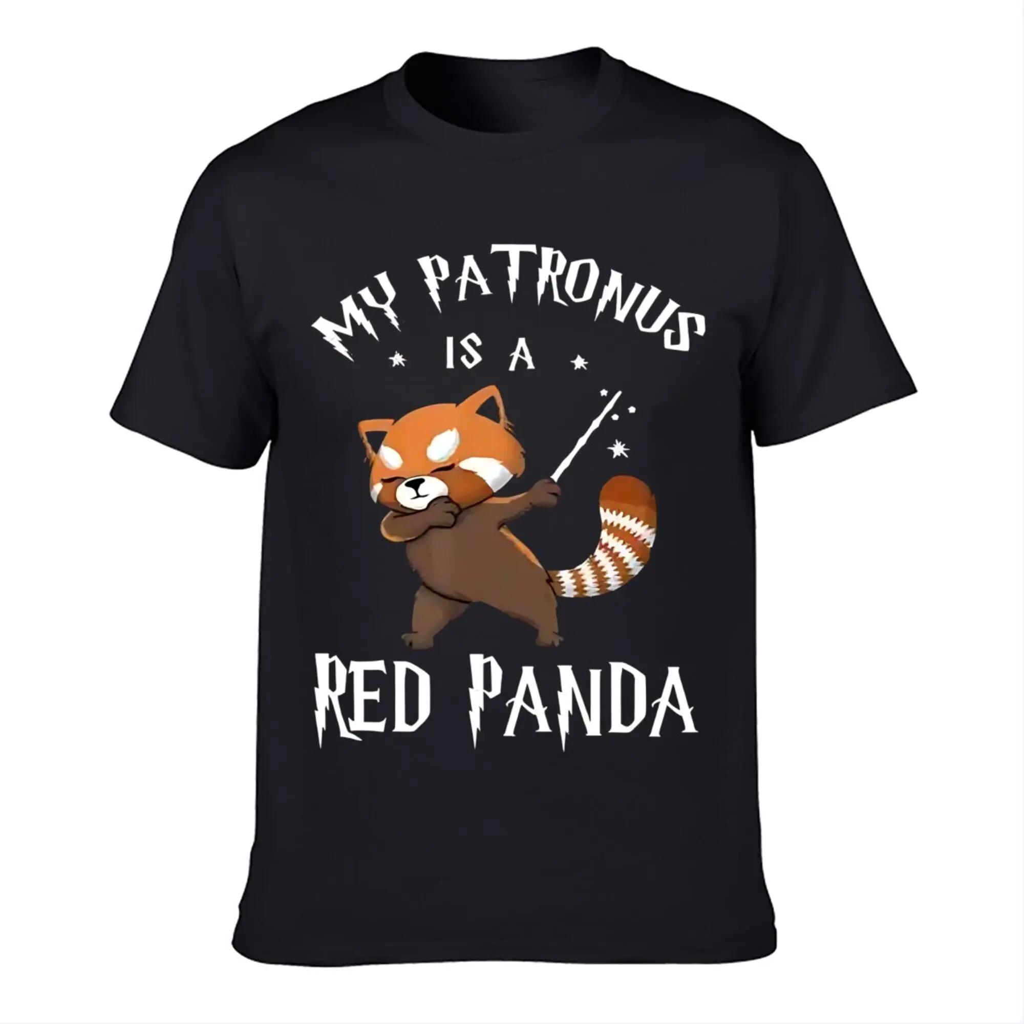 

My Patronus Is A Red Panda Shirt Women for Panda Lover Women T Shirt T-Shirt Regular Fit Short Sleeve Tops Shirts for Women S