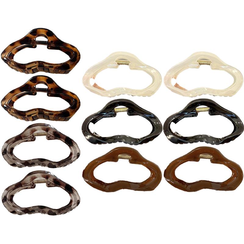 Elegant Clouds Leopard Print Hair Claws Clip Women Jelly Acrylic Hair Clamps Plastic Hairpins Barrettes Girls Hair Accessories