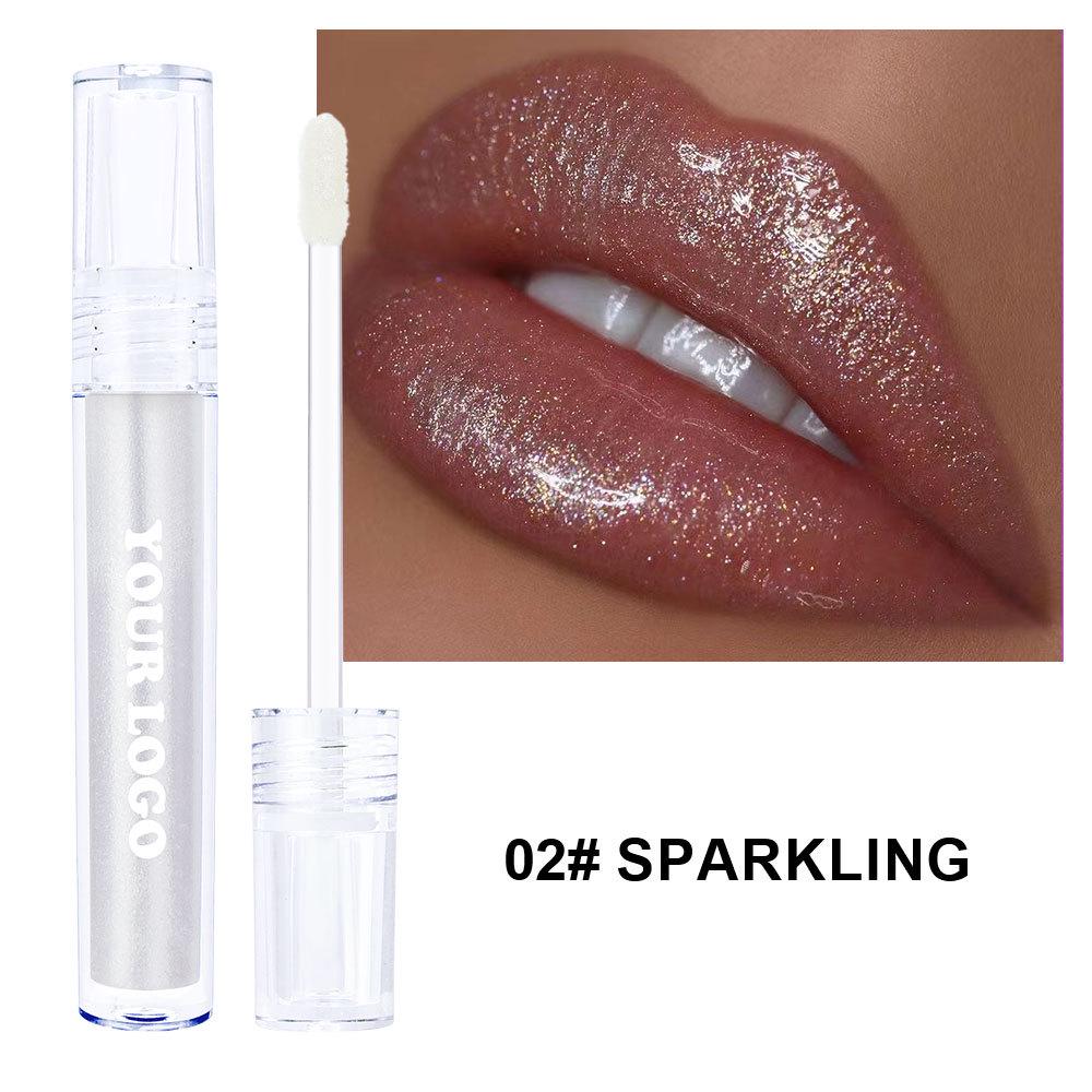 Border-Free Clear Mirror Lip Gloss/Lip Jelly - Non-Stick, Long-Lasting, Plumping Gloss.