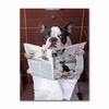 Funny Animal Dog Read Newspaper Oil Painting On Canvas Wall Art Poster Prints Wall Art Picture for Bathroom Toilet Decoration
