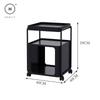 Homlly Luiio 3-tier Side Table with Wheels