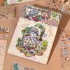 PET DIY Crafts Stickers 8 Scene 16 Sheets 3D Miniature Houses New Pocket Sticker Book  Kid Game Toy