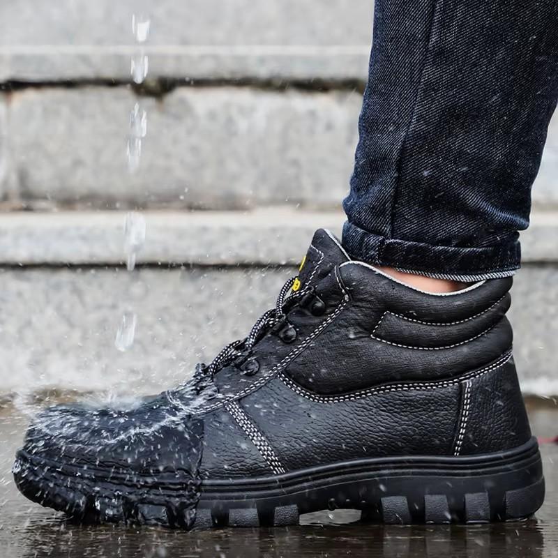 S3 Safety Shoes Men Anti-smashing, Anti-piercing, Non-slip, Anti-static, Waterproof Work Boots Steel Toe Shoes Indestructible