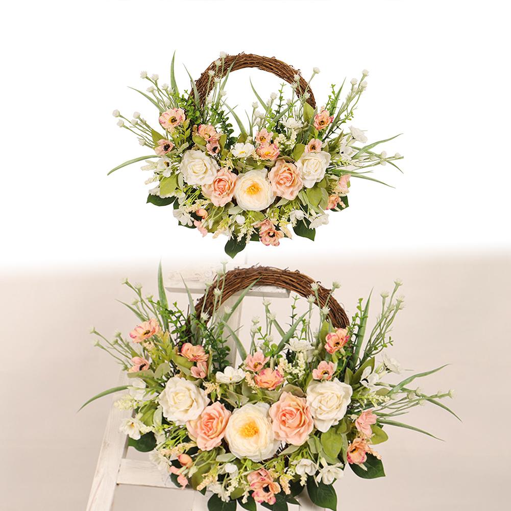 Indoor Outdoor Decor Artificial Flower Pendant Charming Home Decor Exquisite Spring Appeal Natural Twig Base For Front Door
