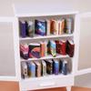 1 Set Miniatur-Aufbewahrungsschränke Möbelmodell Dekor Spielzeug Puppenhaus Weißer Schrank Vitrine Mit 20 Büchern DIY-Zubehör