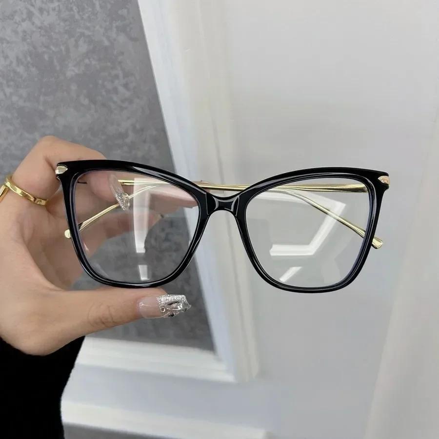 Fashion Luxurious Cat Eye Eyeglasses Frames Women Men Transparent Clear Brand Designer Optical Lovely Frame Oculos