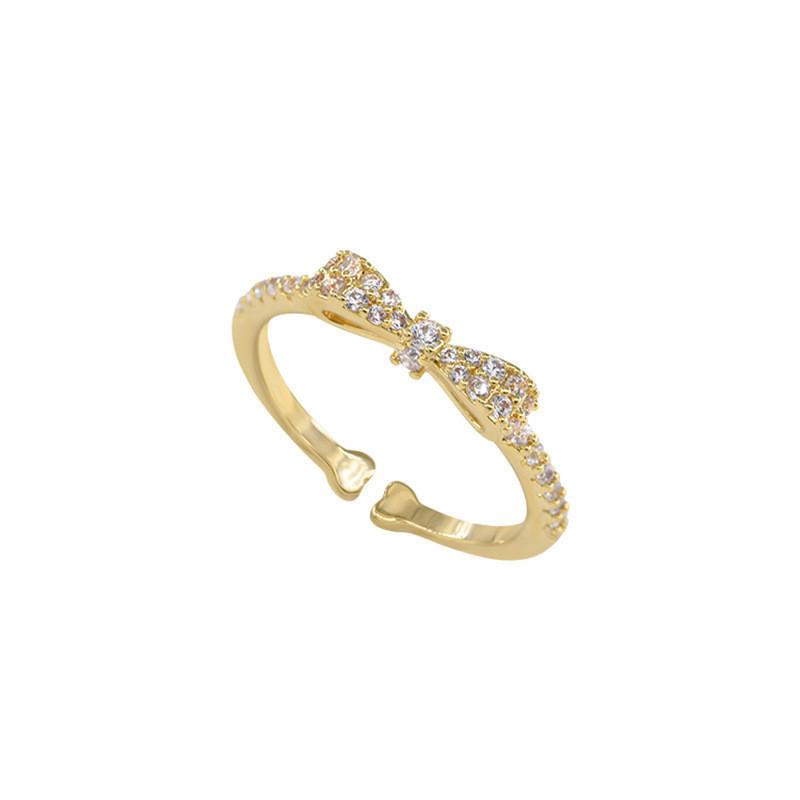 Versatile Elegant And Copper Ring For Women Featuring A Stunning Bow Tie Shape