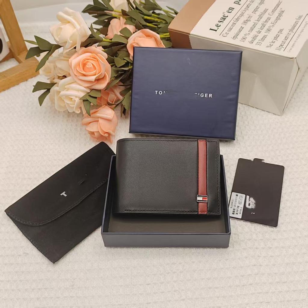 2025 Men's Elegant Multi-Card Wallet and Money Clip - Handsome, Versatile, Light Luxury Solid Color Design.