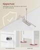 VASAGLE Bathroom Cabinet with Lighting Tall Slim Bathroom Cabinet Storage Cabinet with Adjustable Shelves for Small Spaces Modern 40cm Wide Cloud