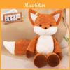 Cute Running Fox Plush Doll With Rose Velvet Fabric For Kids Bedroom Decor