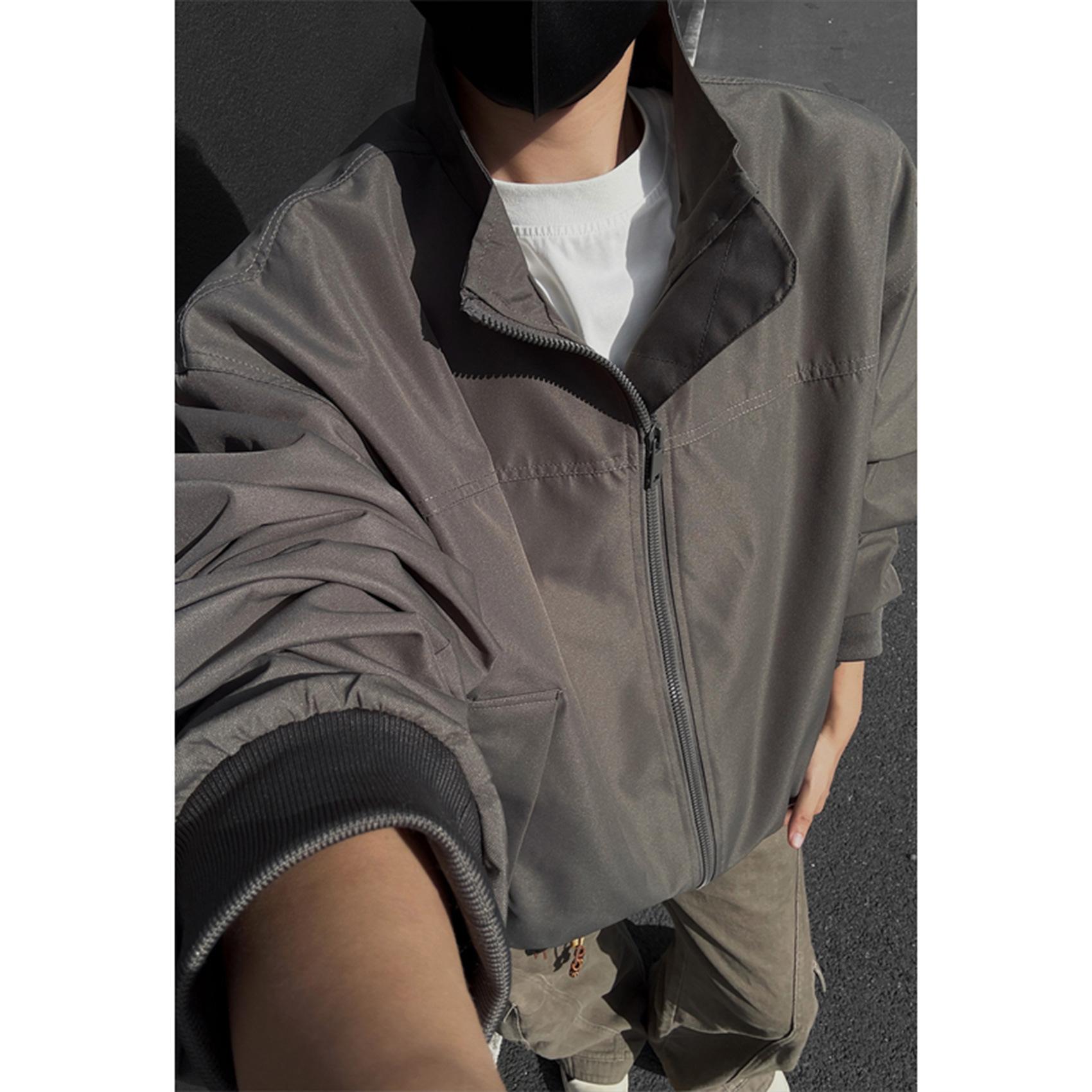 

Бомбер черный куртка-бомбер мужская осенняя короткая воротник-стойка бейсбольная форма клинфит американская плечевая куртка 5XL