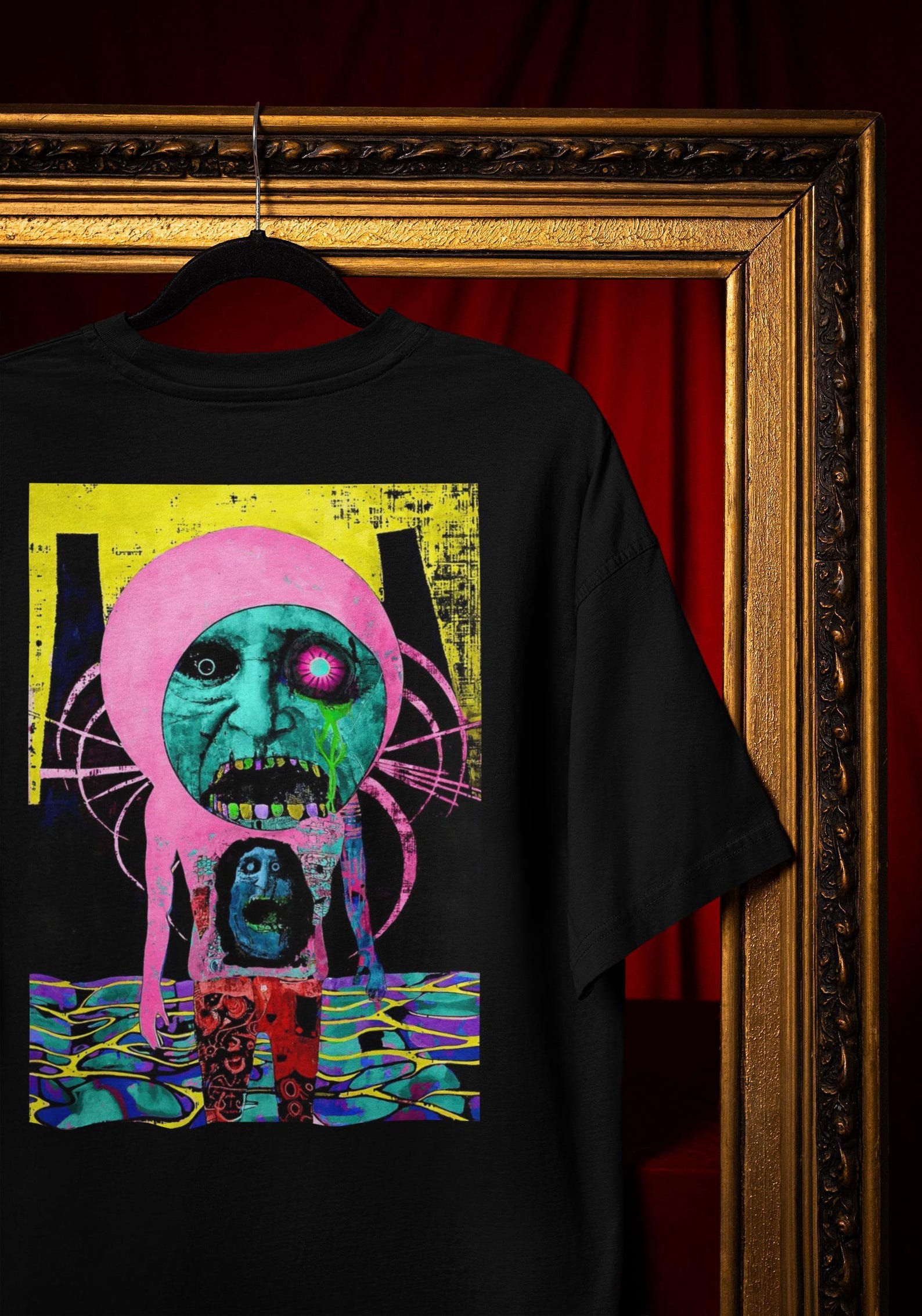 Cyberpunk Horror T-Shirt: Neon Surreal Art (Unisex S-4XL) Comfort Colors® M