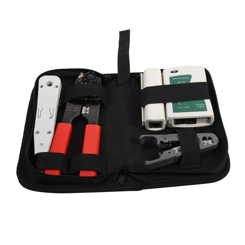 RJ45 RJ11 LAN Network Tool Set Kit Cable Tester Crimper Wire Cutter Punch Down