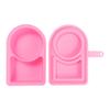 Silicone Reusable Snack Box With Lid, Double Compartment Snack Box, Dressing Condiment Box