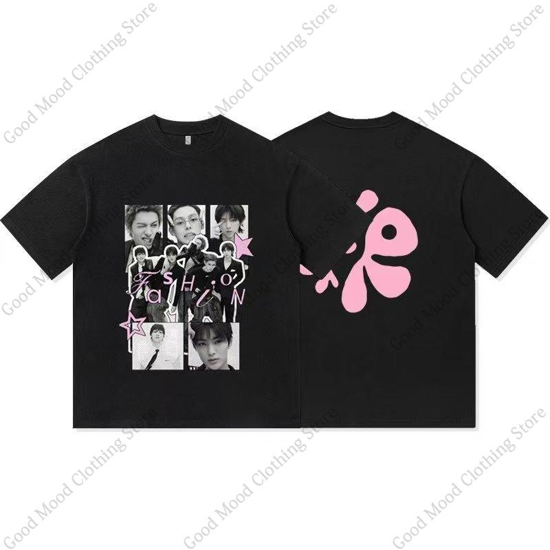 CORTIS Print T Shirt Fashion Street Hip Hop Retro JUHOON KEONHO SEONGHYEON Print Tshirt Kpop Fans Cotton Short Sleeve Tee Tops