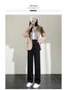Women's Wide-Leg High-Waist Black Suit Pants - Spring/Summer 2026