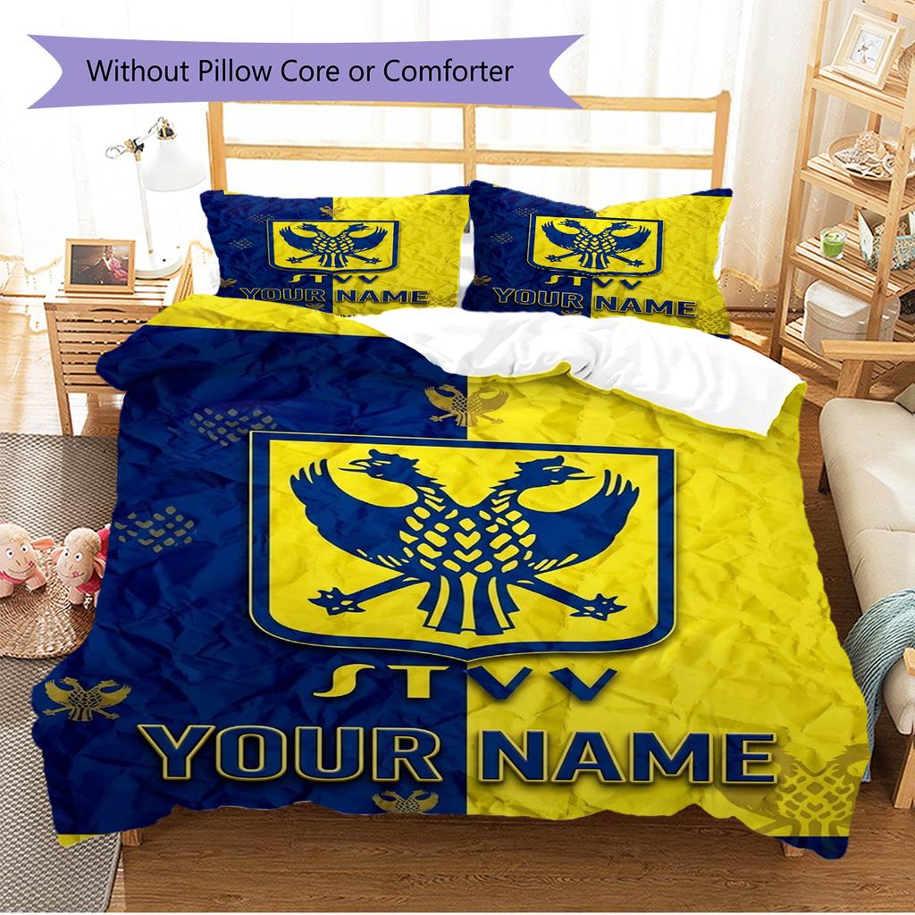 Name Custom Sint-Truidense VV Pattern Bedding Set Quilt Cover Pillowcase Home Decor Gift (1 * duvet cover + 2 * pillowcase, without core)