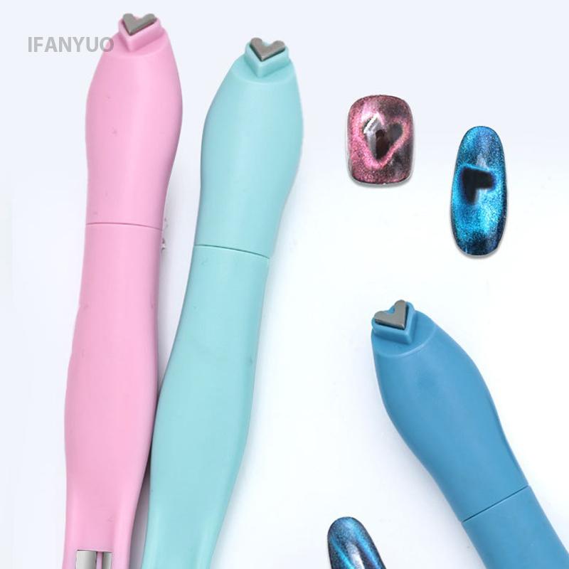 3D Love Heart Nail Magnet 3in1 Cat Eye Effect Double Line Moon Snake Pattern French Nail UV Attraction Magnetic Stick Manicure
