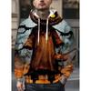 Men's Autumn and Winter 3D Printed Hooded Fashion Versatile Trend Breathable Casual Hoodies & Sweatshirts (men’s)